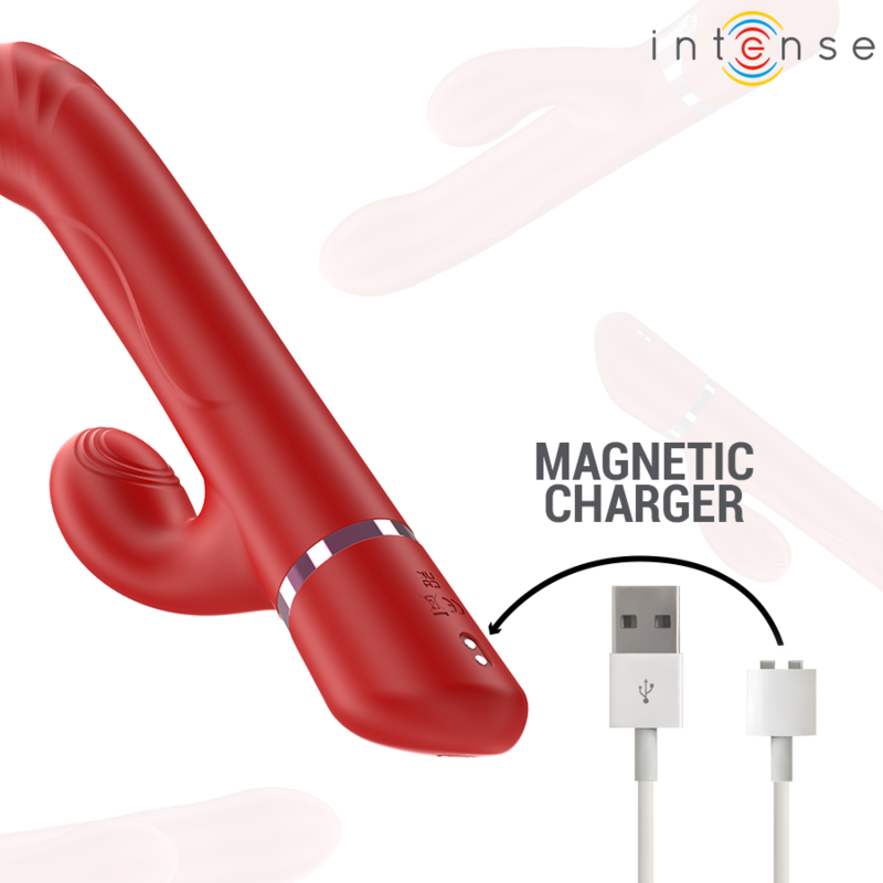 INTENSE - LELE MULTIFUNCTION VIBRATOR ROTATING & OSCILLATION & STIMULATION RED - My naughty haven #