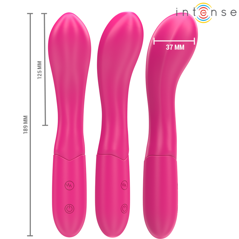 INTENSE - LISETTE VIBRATOR 19 CM FLEXIBLE 10 VIBRATIONS PINK - My naughty haven #