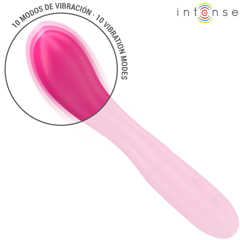 INTENSE - LISETTE VIBRATOR 19 CM FLEXIBLE 10 VIBRATIONS PINK - My naughty haven #