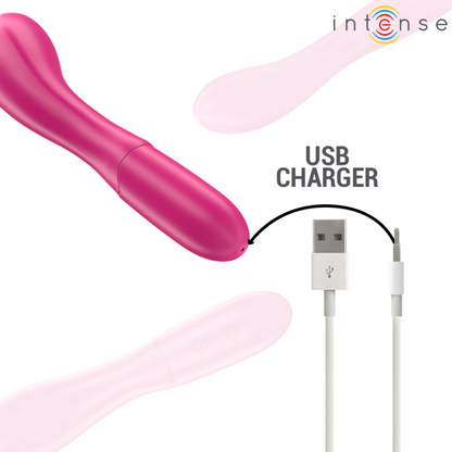 INTENSE - LISETTE VIBRATOR 19 CM FLEXIBLE 10 VIBRATIONS PINK - My naughty haven #