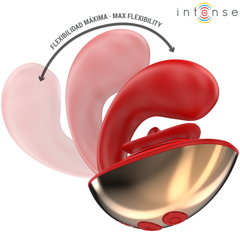 INTENSE - MARIAH VIBRATOR & STIMULATOR IN U SHAPE 10 VIBRATIONS RED - My naughty haven #