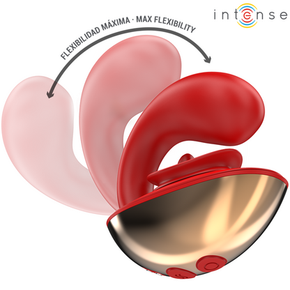 INTENSE - MARIAH VIBRATOR & STIMULATOR IN U SHAPE 10 VIBRATIONS RED - My naughty haven #