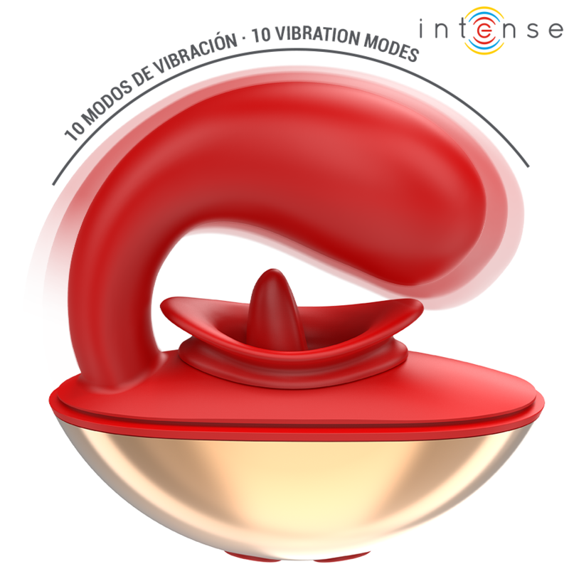 INTENSE - MARIAH VIBRATOR & STIMULATOR IN U SHAPE 10 VIBRATIONS RED - My naughty haven #