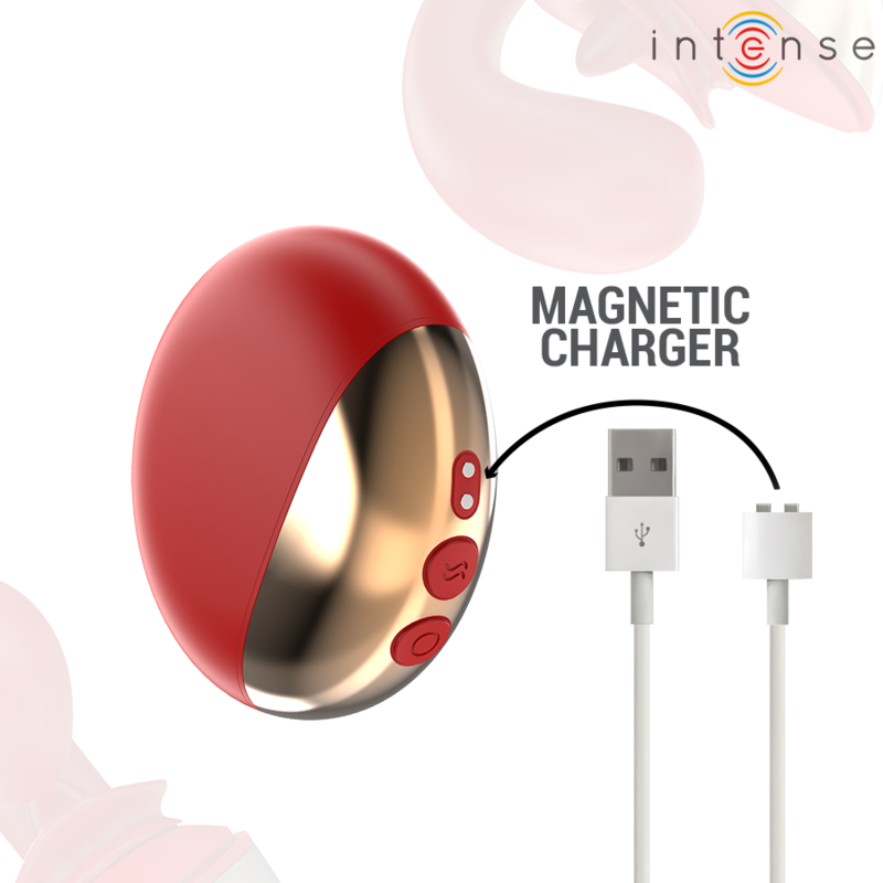 INTENSE - MARIAH VIBRATOR & STIMULATOR IN U SHAPE 10 VIBRATIONS RED - My naughty haven #