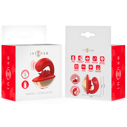 INTENSE - MARIAH VIBRATOR & STIMULATOR IN U SHAPE 10 VIBRATIONS RED - My naughty haven #