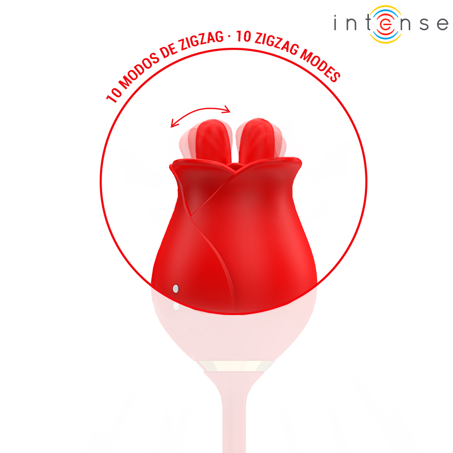 INTENSE - MELANIE DOUBLE CLITORIS STIMULATOR WITH ZIGZAG TONGUE - My naughty haven #