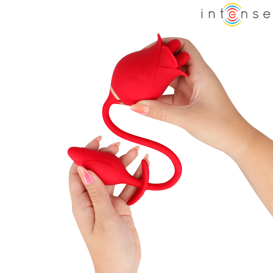 INTENSE - MELANIE DOUBLE CLITORIS STIMULATOR WITH ZIGZAG TONGUE - My naughty haven #