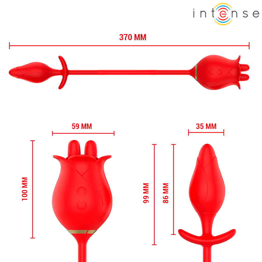 INTENSE - MELANIE DOUBLE CLITORIS STIMULATOR WITH ZIGZAG TONGUE - My naughty haven #