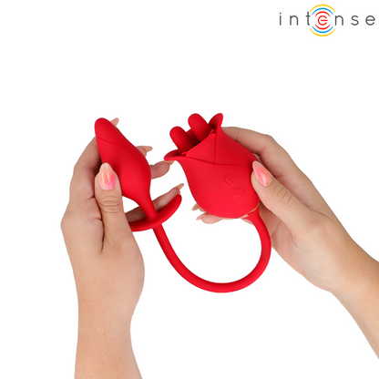 INTENSE - MELANIE DOUBLE CLITORIS STIMULATOR WITH ZIGZAG TONGUE - My naughty haven #