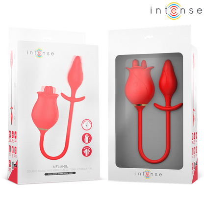 INTENSE - MELANIE DOUBLE CLITORIS STIMULATOR WITH ZIGZAG TONGUE - My naughty haven #