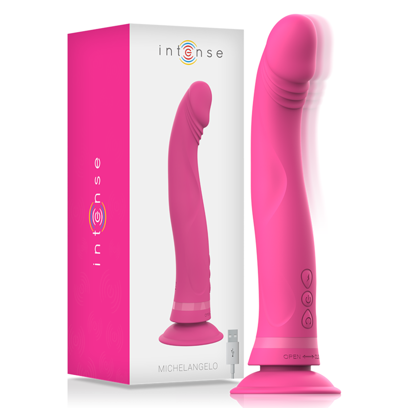INTENSE - MICHELANGELO PINK SILICONE VIBRATOR DILDO - My naughty haven #
