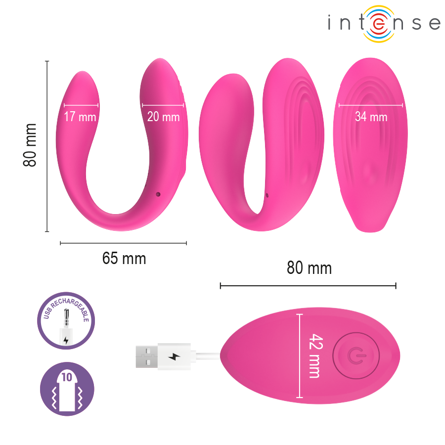 INTENSE - NORA VIBRATING CLAMP STIMULATOR PINK - My naughty haven #