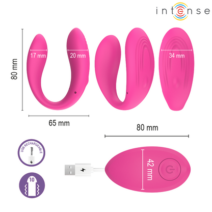 INTENSE - NORA VIBRATING CLAMP STIMULATOR PINK - My naughty haven #