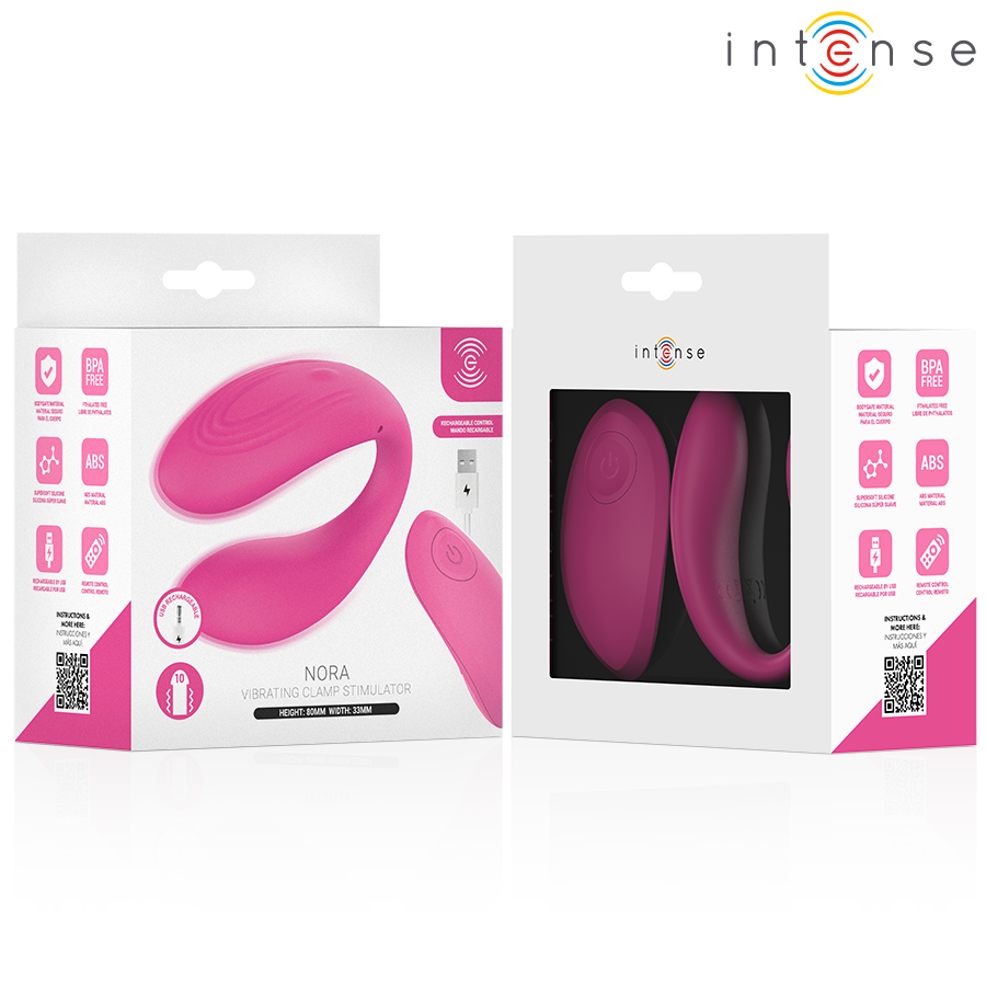 INTENSE - NORA VIBRATING CLAMP STIMULATOR PINK - My naughty haven #