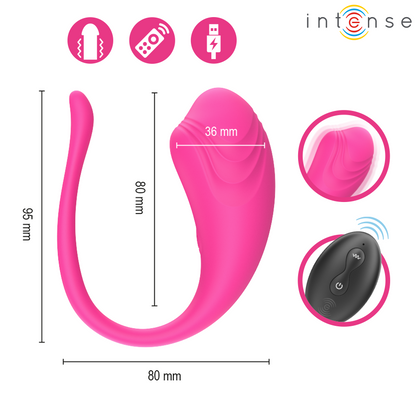 INTENSE - OLIVIA PINK VIBRATING EGG WITH REMOTE CONTROL - My naughty haven #