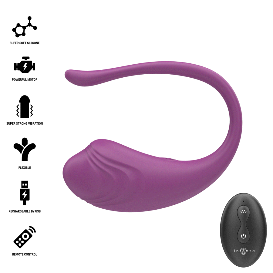 INTENSE - OLIVIA PURPLE VIBRATING EGG WITH REMOTE CONTROL - My naughty haven #