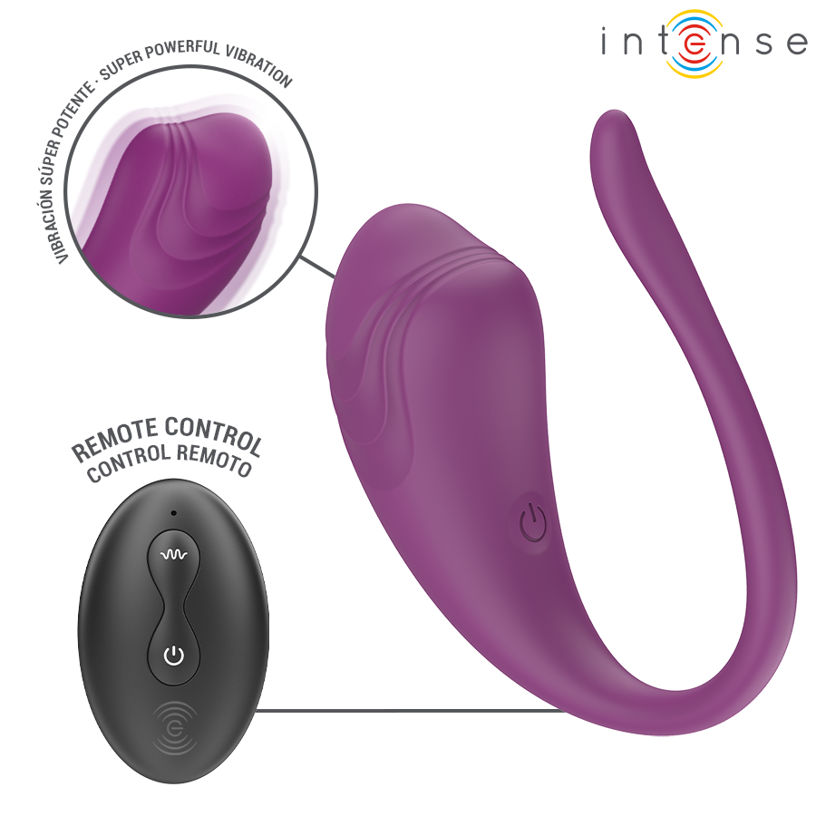 INTENSE - OLIVIA PURPLE VIBRATING EGG WITH REMOTE CONTROL - My naughty haven #