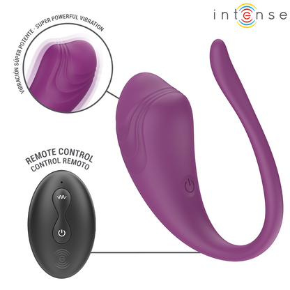 INTENSE - OLIVIA PURPLE VIBRATING EGG WITH REMOTE CONTROL - My naughty haven #