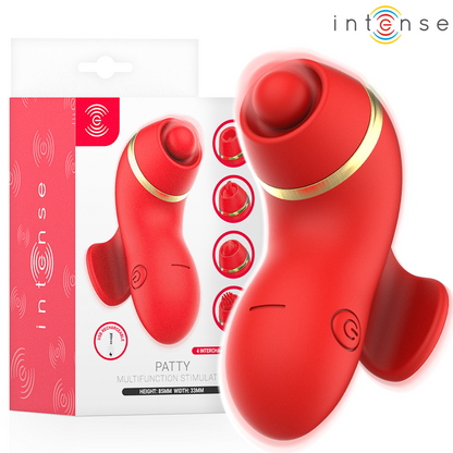 INTENSE - PATTY STIMULATOR WITH 4 HEADS, SUCTION, TAPPING, TICKLING AND LICKING - My naughty haven #