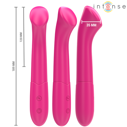 INTENSE - PATY VIBRATOR 19 CM FLEXIBLE 10 VIBRATIONS MODEL 2 PINK - My naughty haven #