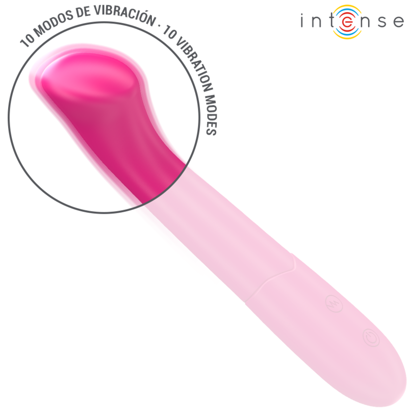 INTENSE - PATY VIBRATOR 19 CM FLEXIBLE 10 VIBRATIONS MODEL 2 PINK - My naughty haven #