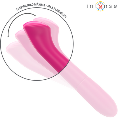 INTENSE - PATY VIBRATOR 19 CM FLEXIBLE 10 VIBRATIONS MODEL 2 PINK - My naughty haven #