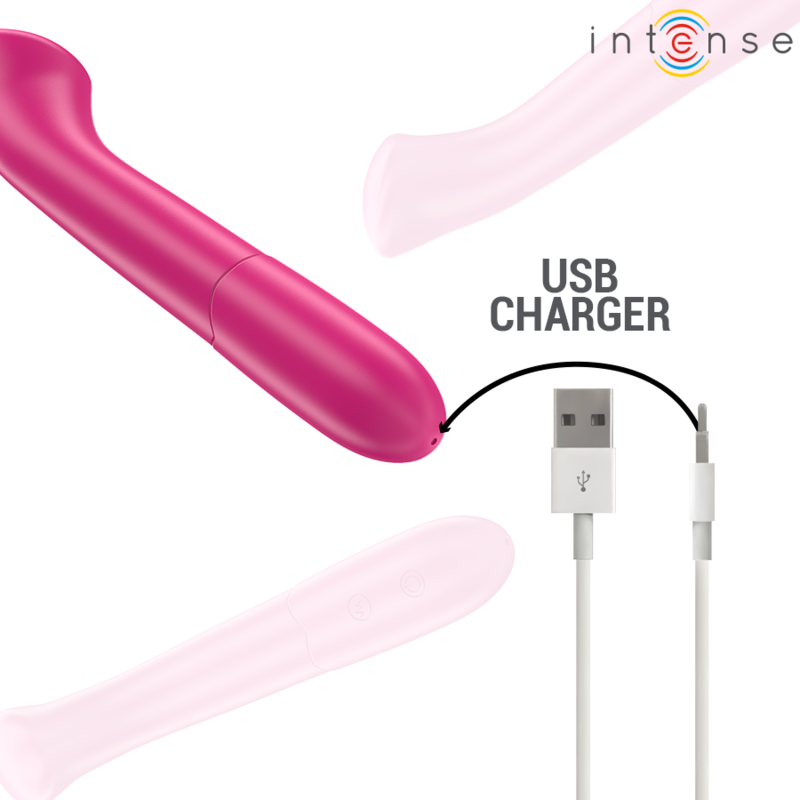 INTENSE - PATY VIBRATOR 19 CM FLEXIBLE 10 VIBRATIONS MODEL 2 PINK - My naughty haven #