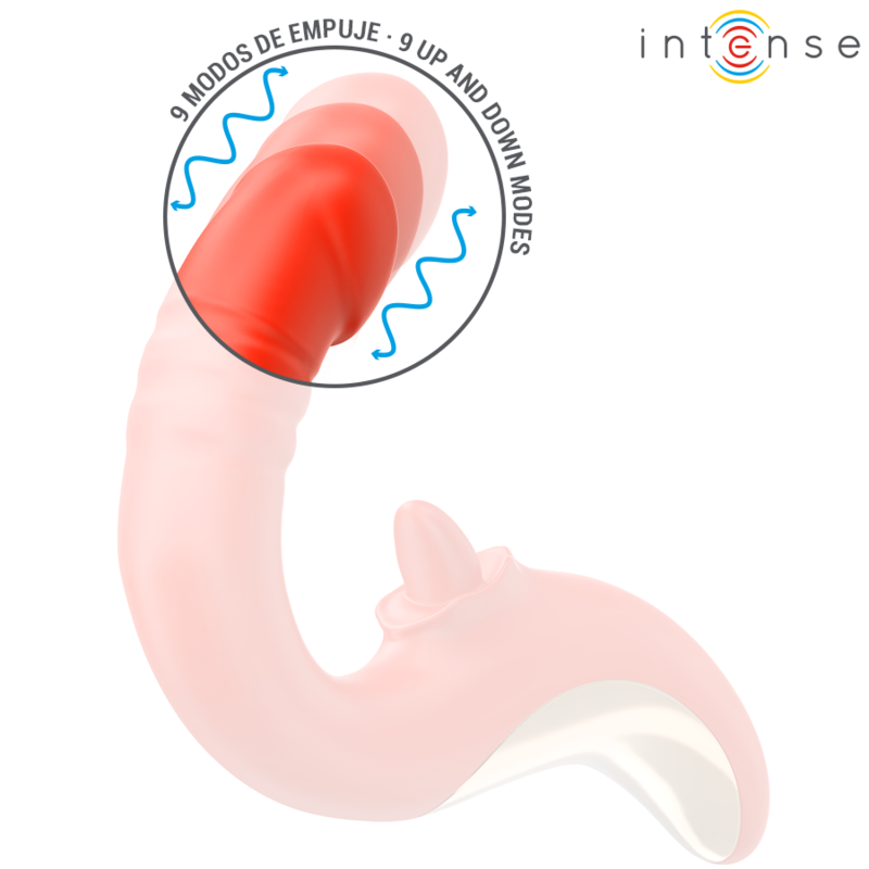 INTENSE - PAULINA VIBRATOR AND STIMULATOR IN U SHAPE RED - My naughty haven #