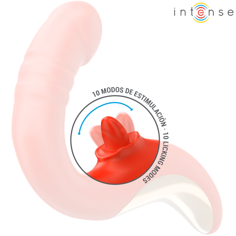 INTENSE - PAULINA VIBRATOR AND STIMULATOR IN U SHAPE RED - My naughty haven #