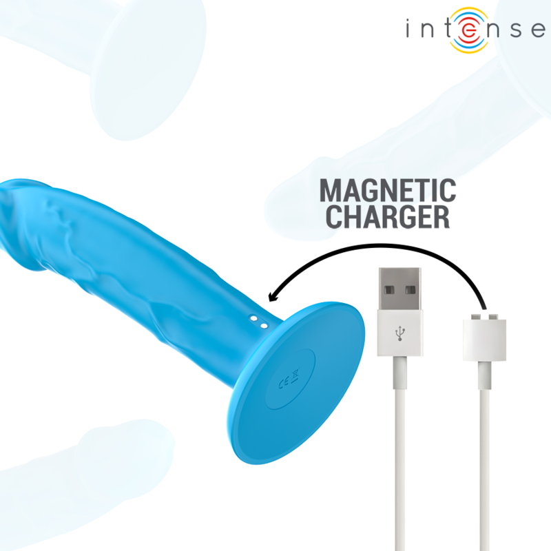 INTENSE - PHOEBE REALISTIC VIBRATOR 10 VIBRATIONS BLUE REMOTE CONTROL - My naughty haven #