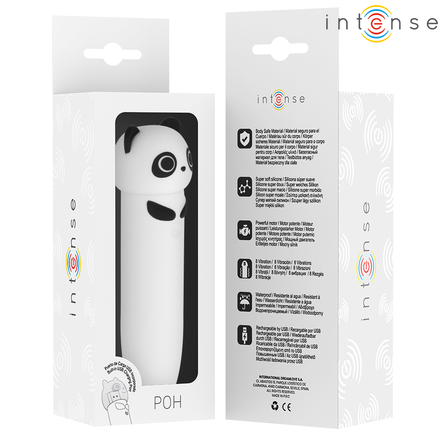 INTENSE - POH PANDA VIBRATING BULLET USB RECHARGEABLE 10 X 2.2 CM - My naughty haven #