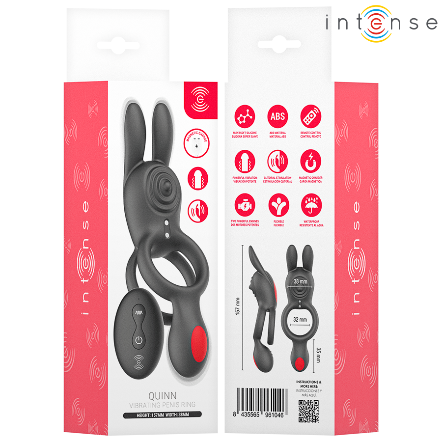 INTENSE - QUINN DOUBLE VIBRATION RING REMOTE CONTROL - My naughty haven #
