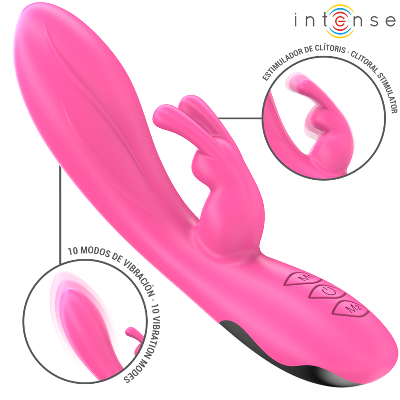 INTENSE - RANDALL RABBIT VIBRATOR 10 VIBRATIONS PINK - My naughty haven #