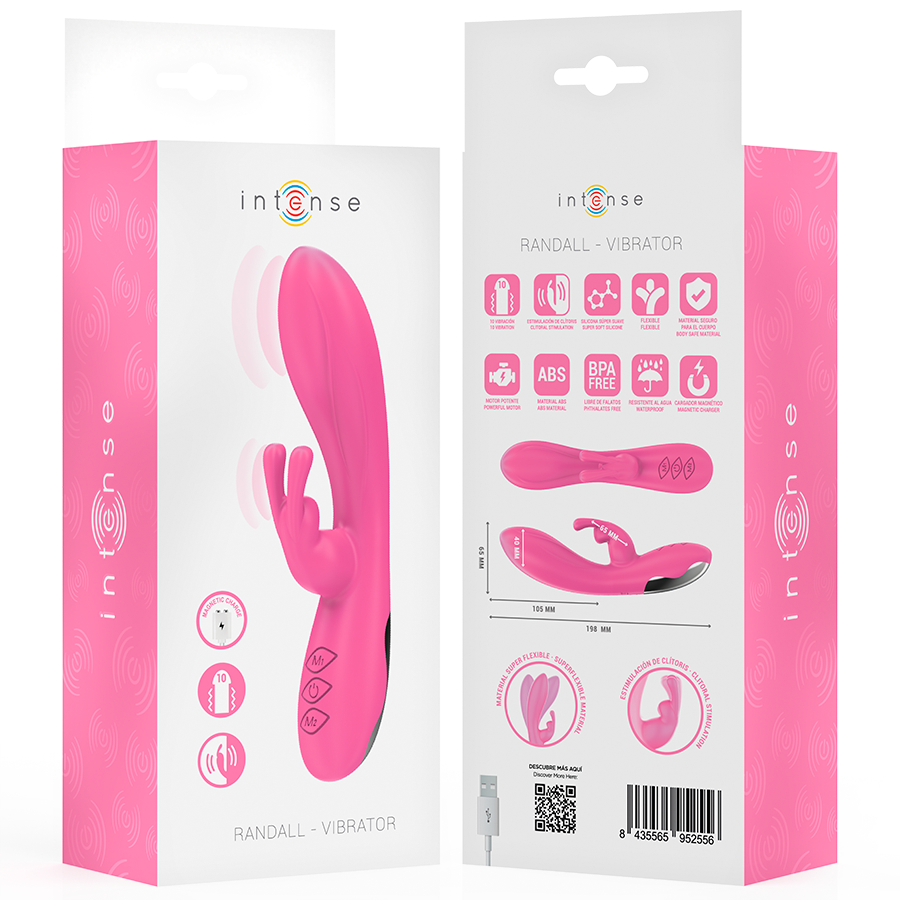 INTENSE - RANDALL RABBIT VIBRATOR 10 VIBRATIONS PINK - My naughty haven #