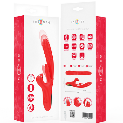 INTENSE - ROSALIA MULTIFUNCTION VIBRATOR 3 IN 1 RED - My naughty haven #