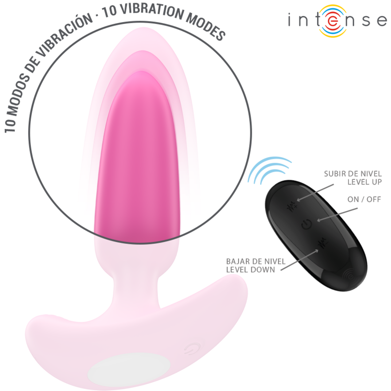 INTENSE - ROSS ANAL PLUG 10 VIBRATIONS PINK REMOTE CONTROL - My naughty haven #