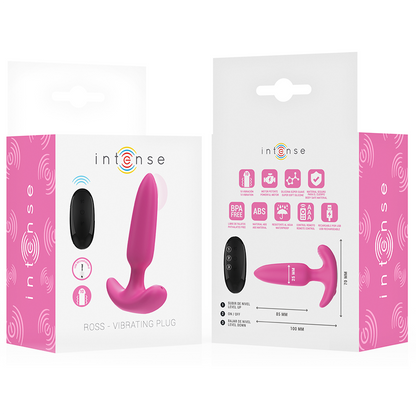 INTENSE - ROSS ANAL PLUG 10 VIBRATIONS PINK REMOTE CONTROL - My naughty haven #