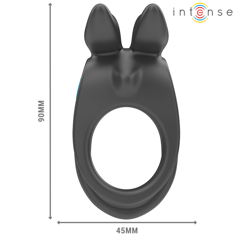 INTENSE - SAM VIBRATOR DOUBLE PENIS RING 10 VIBRATIONS BLACK - My naughty haven #