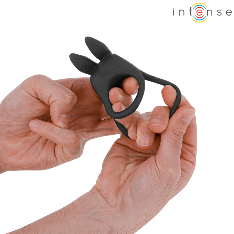 INTENSE - SAM VIBRATOR DOUBLE PENIS RING 10 VIBRATIONS BLACK - My naughty haven #