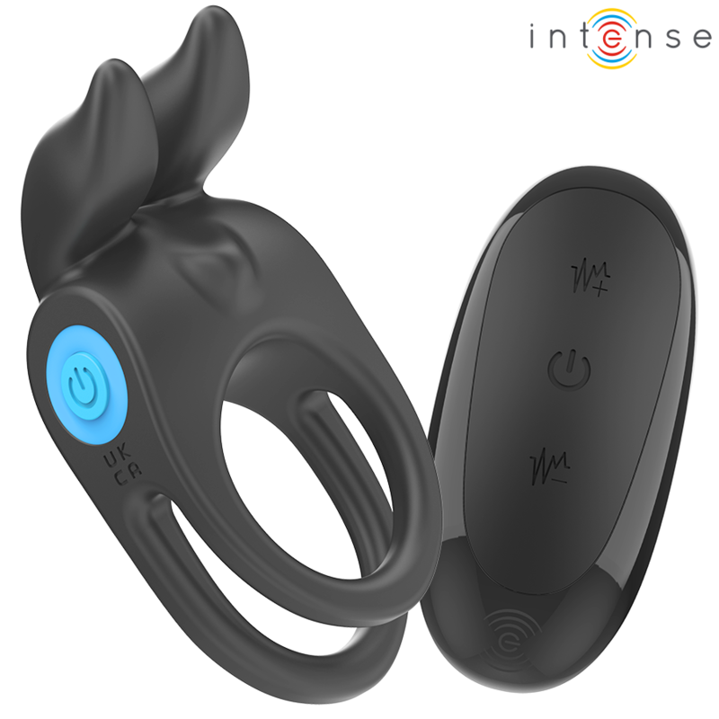 INTENSE - SAM VIBRATOR DOUBLE PENIS RING 10 VIBRATIONS BLACK - My naughty haven #