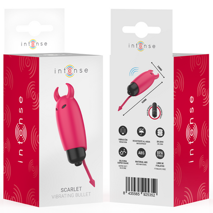 INTENSE - SCARLET VIBRATING BULLET RED DEMON 9.3 X 2.4 CM - My naughty haven #