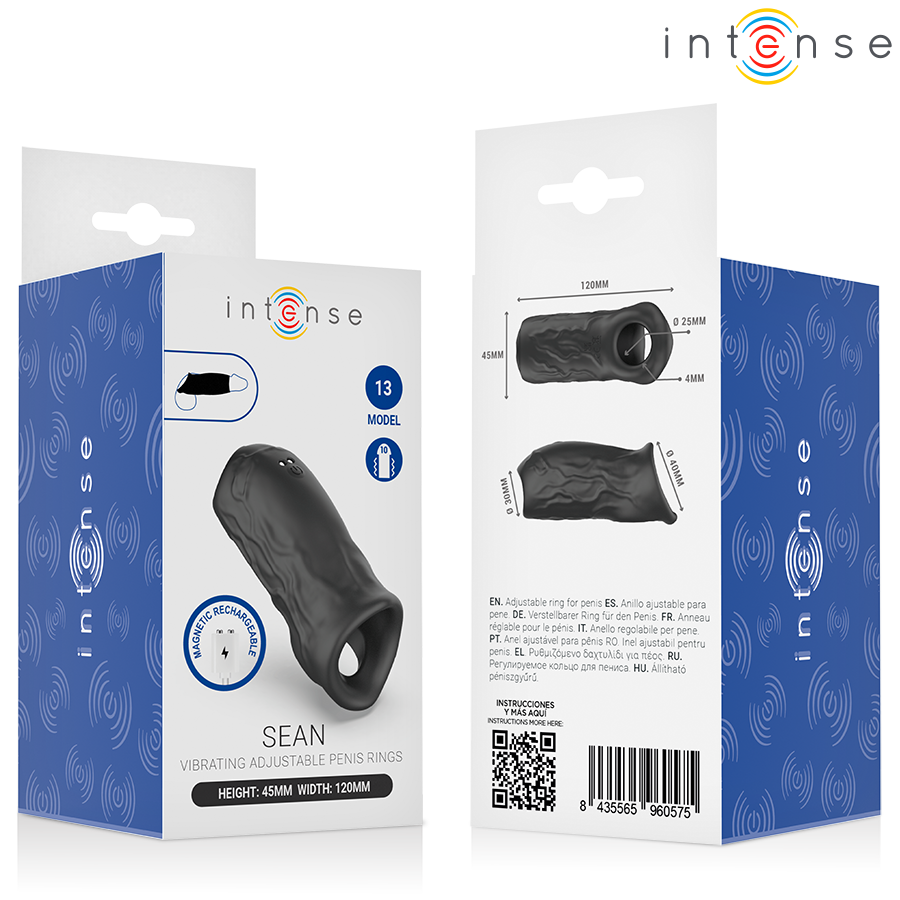 INTENSE - SEAN VIBRATING ADJUSTABLE PENIS RING MODEL 13 - My naughty haven #