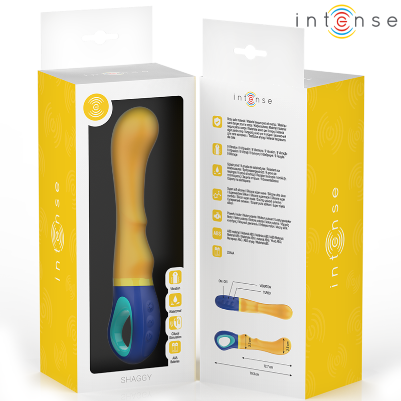 INTENSE - SHAGGY G-SPOT VIBRATOR YELLOW - My naughty haven #