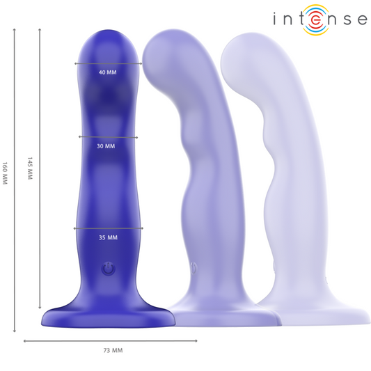 INTENSE - SHORTY VIBRATOR WITH SUCTION CUP BLUE REMOTE CONTROL - My naughty haven #