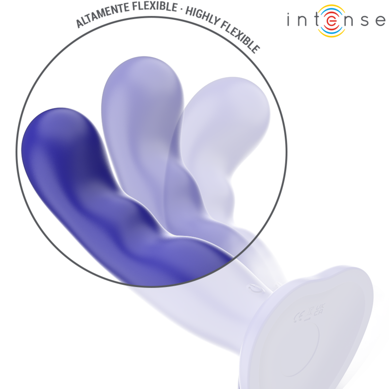 INTENSE - SHORTY VIBRATOR WITH SUCTION CUP BLUE REMOTE CONTROL - My naughty haven #