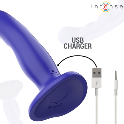 INTENSE - SHORTY VIBRATOR WITH SUCTION CUP BLUE REMOTE CONTROL - My naughty haven #