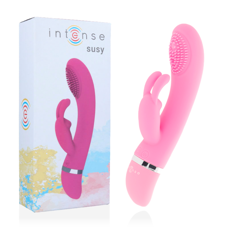 INTENSE - SUSY OSCILLATING VIBRATOR SILICON RABBIT PINK - My naughty haven #