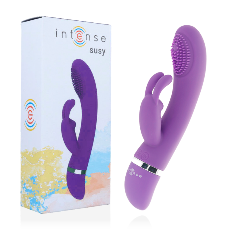 INTENSE - SUSY SILICONE RABBIT LILAC OSCILLATING VIBRATOR - My naughty haven #