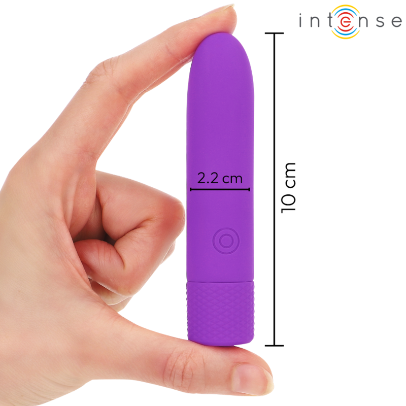 INTENSE - SYMONE USB RECHARGEABLE VIBRATING BULLET 8 VIBRATIONS PURPLE 10 X 2.2 CM - My naughty haven #