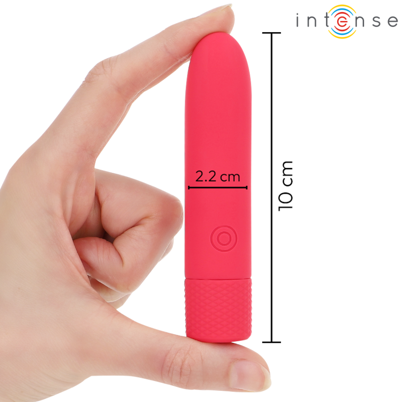 INTENSE - SYMONE USB RECHARGEABLE VIBRATING BULLET 8 VIBRATIONS RED 10 X 2.2 CM - My naughty haven #